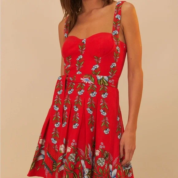 white christmas dresses Red 3d Flower Euroflax™ Premium Linen Maxi Dress